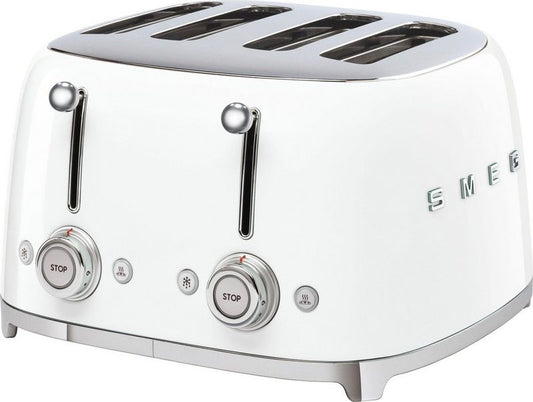 Smeg Toaster TSF03WHEU 4 kurze Schlitze 3000 W