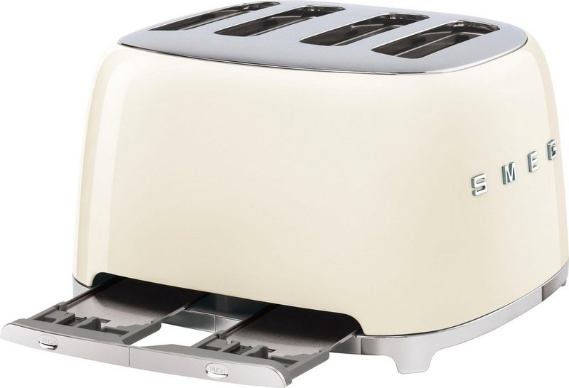 Smeg Toaster TSF03CREU 4 kurze Schlitze 3000 W