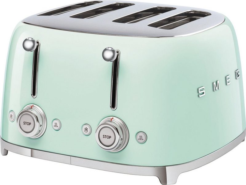 Smeg Toaster TSF03PGEU 4 kurze Schlitze 3000 W