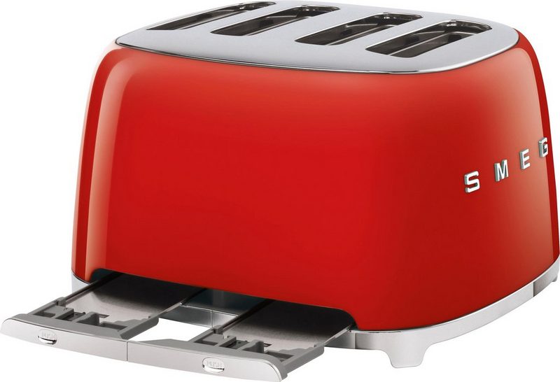 Smeg Toaster TSF03RDEU 4 kurze Schlitze 3000 W