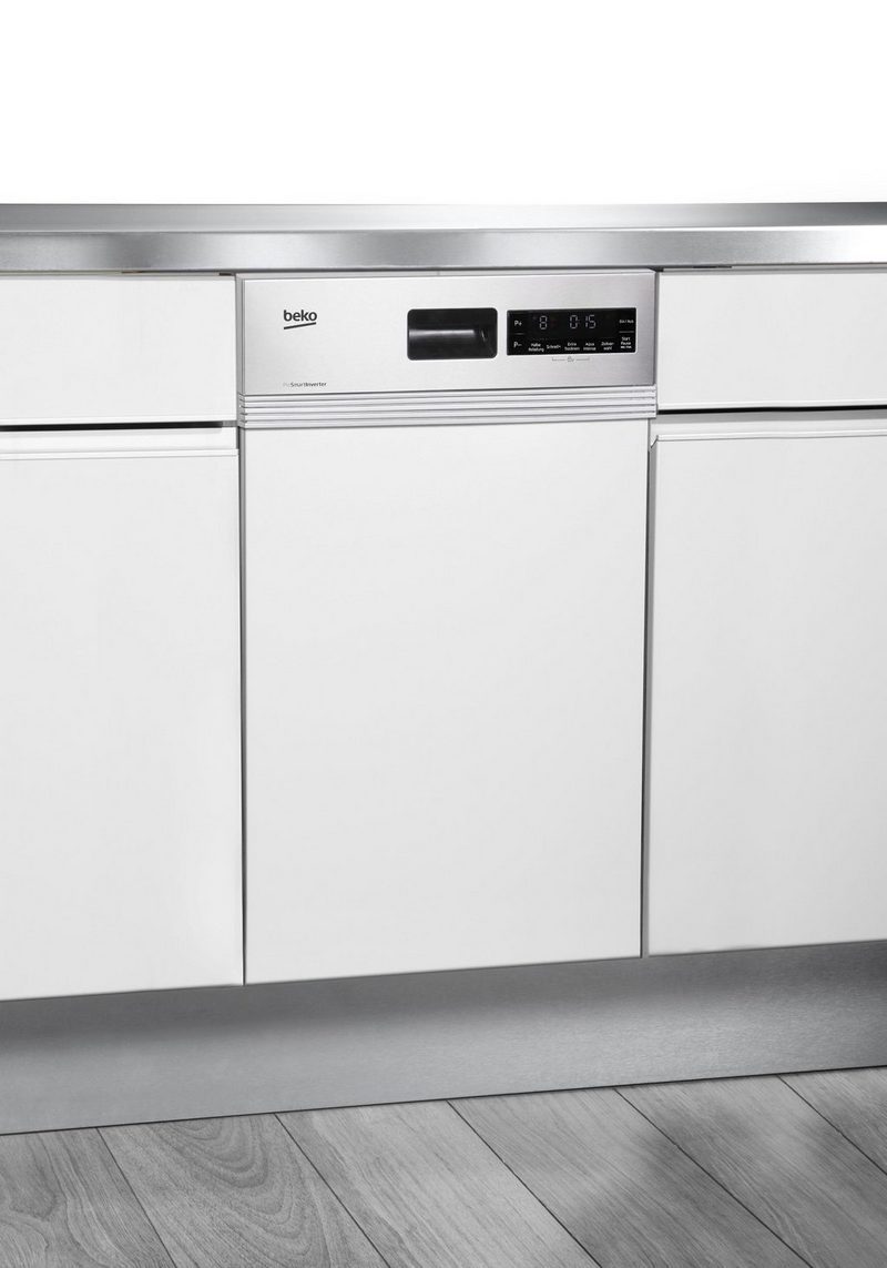 BEKO teilintegrierbarer Geschirrspüler DSS28021X 11 Maßgedecke mit Intensiv 70°C