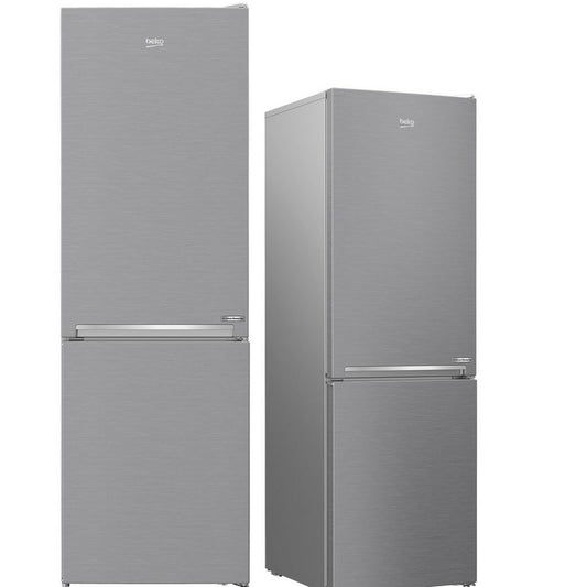 BEKO Kühlschrank Edelstahl-Look RCNA366I60XBN 1852 cm hoch 595 cm breit No Frost SmoothFit ProSmart Inverter Kompressor Urlaubsmodus Türalarm Schnellkühlen