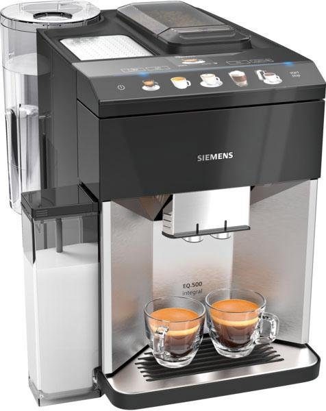 SIEMENS Kaffeevollautomat EQ.5 500 integral TQ507D03 einfache Bedienung integrierter Milchbehälter zwei Tassen gleichzeitig