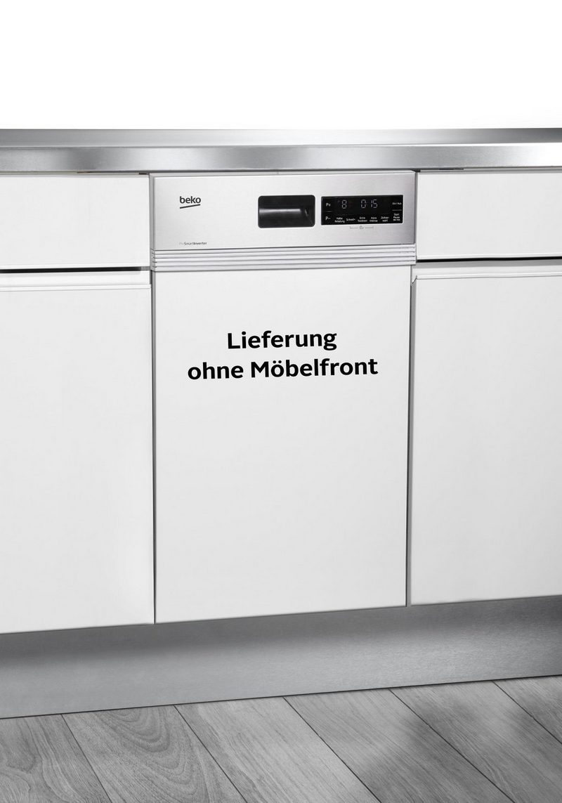 BEKO teilintegrierbarer Geschirrspüler DSS28021X 11 Maßgedecke mit Intensiv 70°C