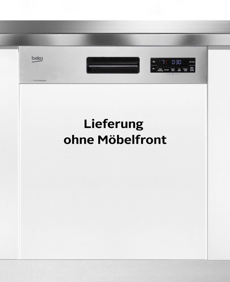 BEKO teilintegrierbarer Geschirrspüler DSN6634FX2 14 Maßgedecke mit TrayWash-Funktion