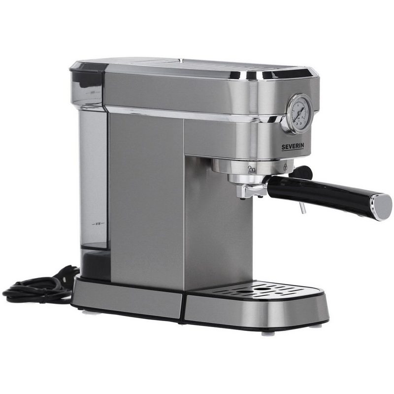 Severin Espressomaschine KA 5995 1.1l Kaffeekanne Für gemahlenen Kaffee oder ESE-Pads Inklusive Siebträger mit 3 Einsätzen und Edelstahlkännchen