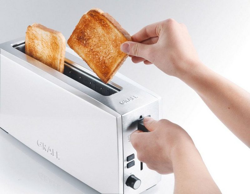 Graef Toaster TO 91 1 langer Schlitz 880 W Langschlitztoaster weiß