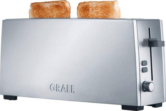 Graef Toaster TO 90 1 langer Schlitz 880 W Langschlitztoaster silber