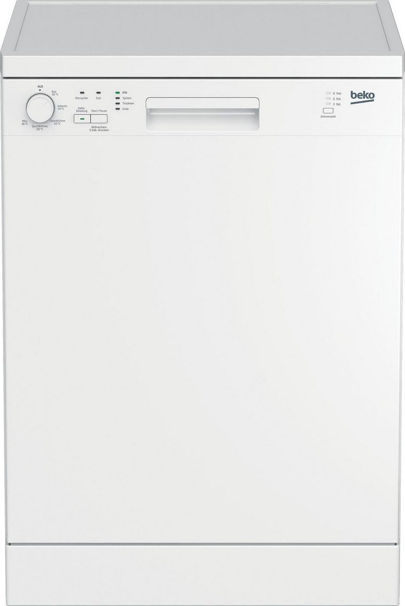 BEKO Standgeschirrspüler DFN05L20W 14 Maßgedecke mit Intensiv 70°C Funktion