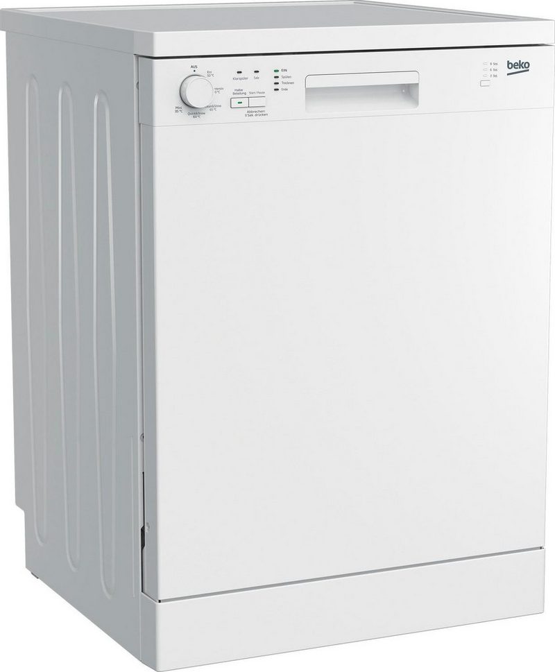 BEKO Standgeschirrspüler DFN05L20W 14 Maßgedecke mit Intensiv 70°C Funktion