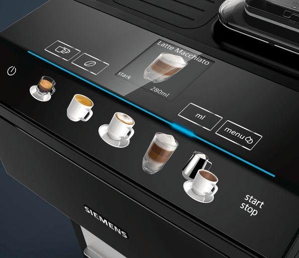 SIEMENS Kaffeevollautomat EQ.500 classic TP503D09 automatisches Reinigungssystem zwei Tassen gleichzeitig flexible Milchlösung inkl. BRITA Wasserfilter