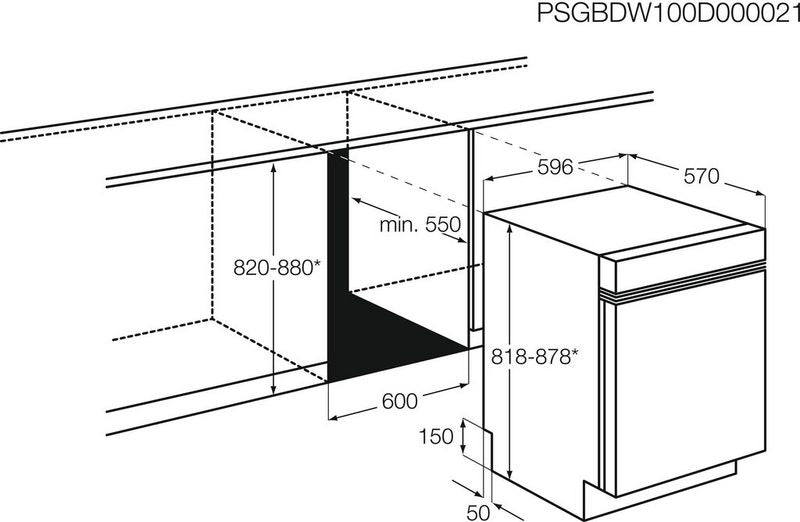 AEG Unterbaugeschirrspüler FUE53610ZM 13 Maßgedecke mit AirDry - Technologie