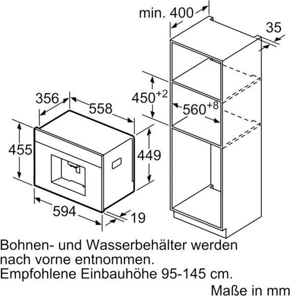 SIEMENS Einbau-Kaffeevollautomat CT636LES6