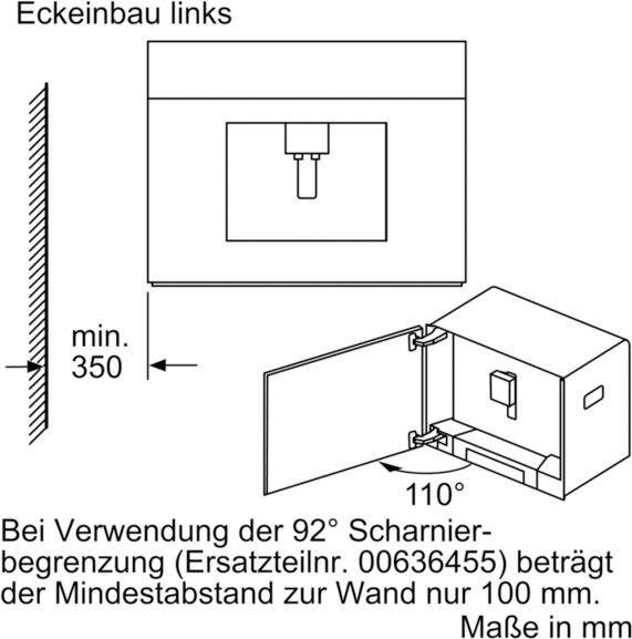 SIEMENS Einbau-Kaffeevollautomat CT636LES6