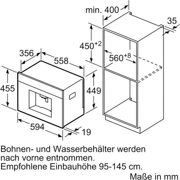 SIEMENS Einbau-Kaffeevollautomat CT636LES6