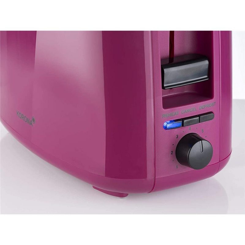 KORONA Toaster Frühstücksset / Küchenset 3er Set 12 Tassen Filterkaffemaschine 2-Scheiben Toaster (2-Schlitz-Toaster) 17 L Wasserkocher Ideal geeignet für Küche Büro Ferienwohnung Ferienhaus Beere / violett / lila (10119 20134 21134)