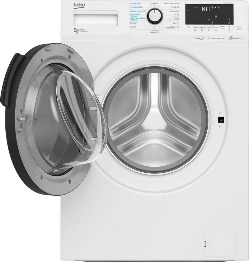 BEKO Waschtrockner WDW85141Steam1 8 kg 5 kg 1400 U/min