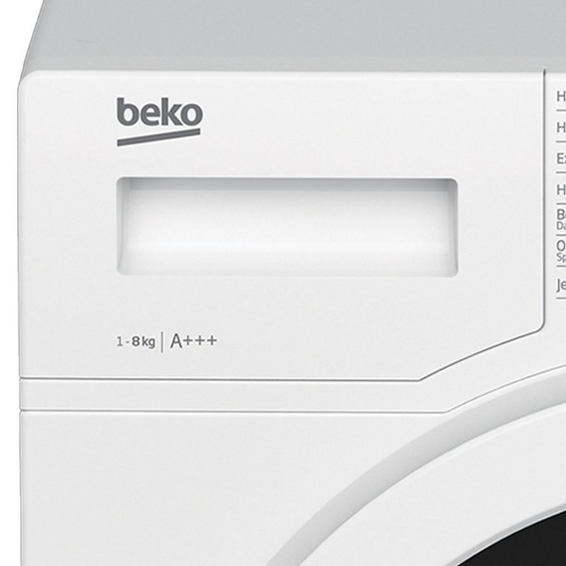 BEKO Wärmepumpentrockner DH85T6GXV 8 kg Sensortrocknung Knitterschutz Reversierende Trommel Allergikergeeignet Restzeitanzeige