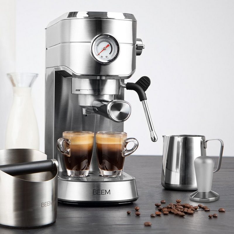 BEEM Siebträgermaschine ESPRESSO-ULTIMATE BARISTA-SET - XXL - silber