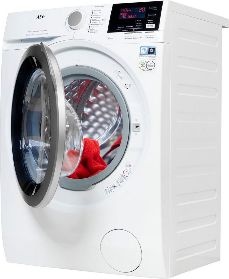 AEG Waschtrockner L7WB59WT 9 kg 5 kg 1400 U/min DualSense - schonende Pflege Auffrischen mit Dampf