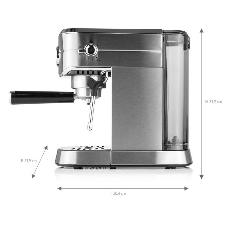 BEEM Siebträgermaschine ESPRESSO-ULTIMATE Espresso-Siebträgermaschine - 20 bar - silber