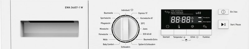 Amica Einbauwaschmaschine EWA 34657-1 W 8 kg 1400 U/min