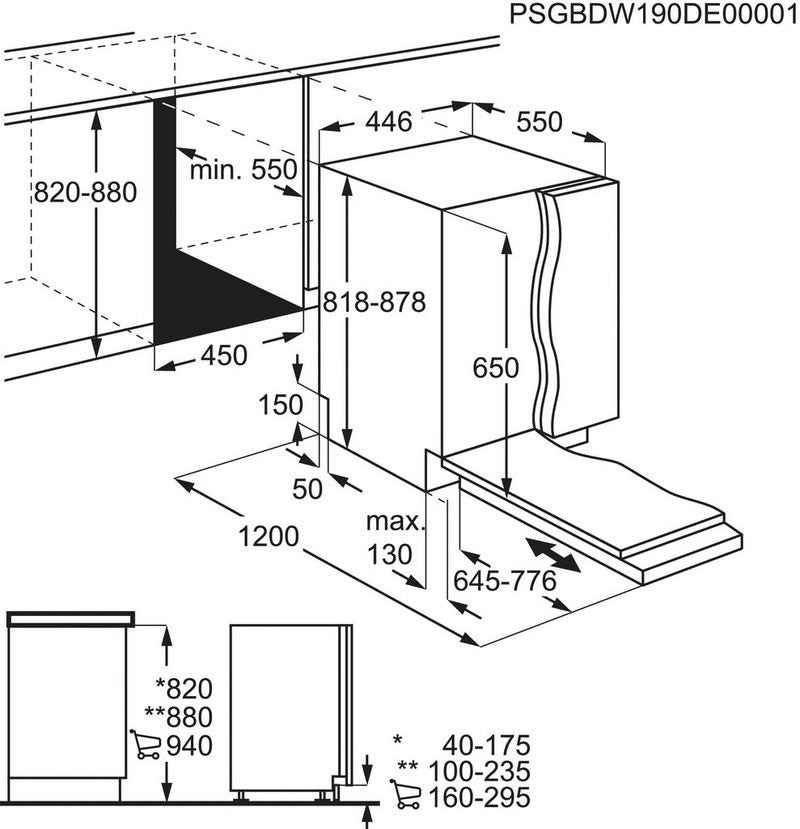 AEG vollintegrierbarer Geschirrspüler FSE73407P 9 Maßgedecke