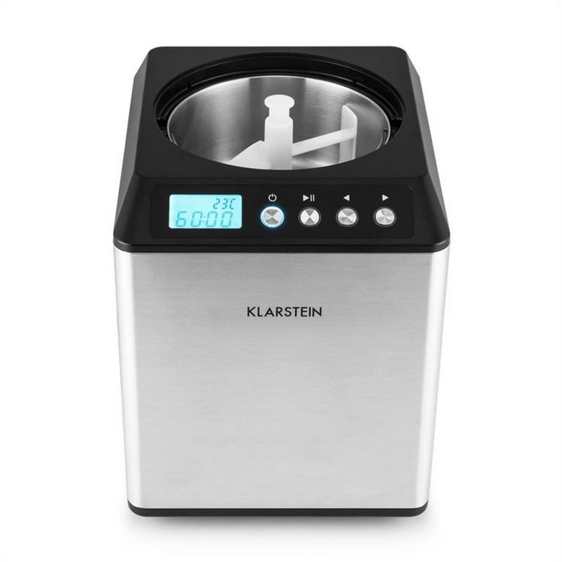 Klarstein Eismaschine Vanilly Sky Family Eiscremebereiter Frozen Yoghurt 250W 25l silber 2.5 l 250 W