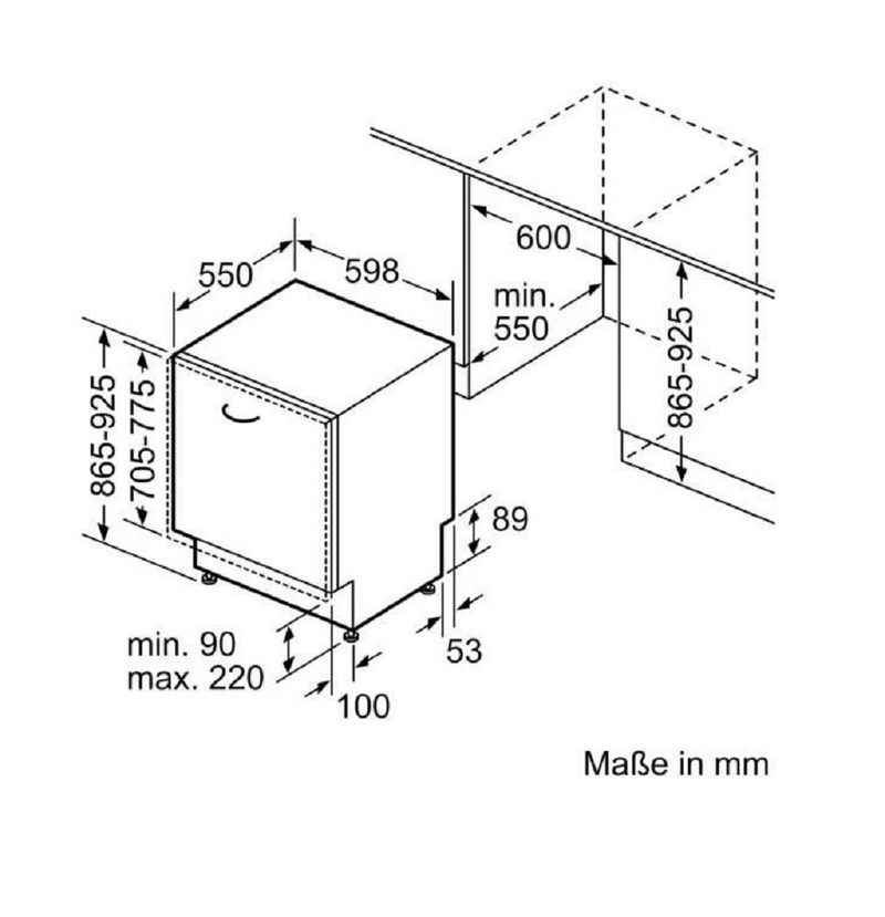 BOSCH Unterbaugeschirrspüler vollintegriert 60 cm 13 MGD EEK:D SHV4HBX40E