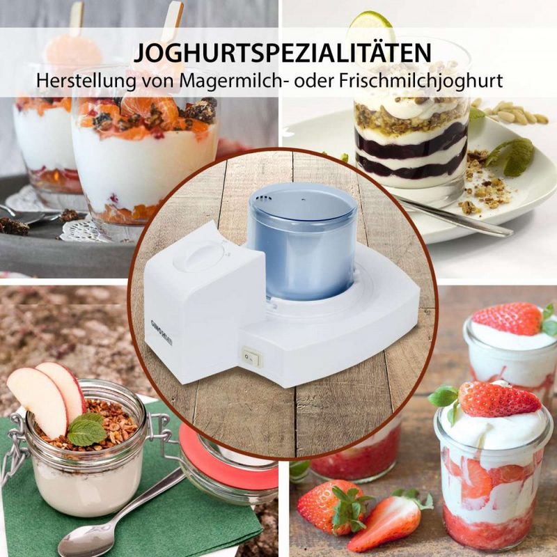 Syntrox Germany Eismaschine Syntrox 4in1 Eismaschine Joghurtbereiter Frozen Jogurt-Milchshake Maschine