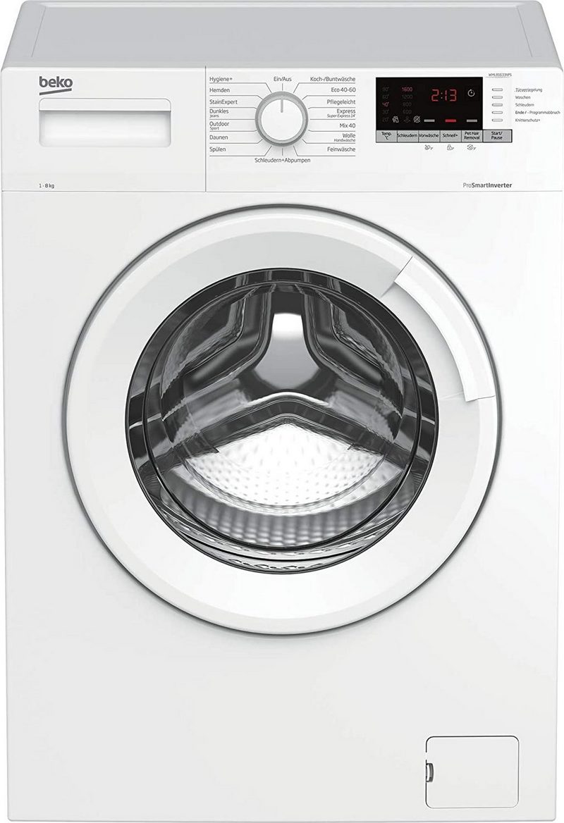 BEKO Waschmaschine WML81633NP1 8Kg kg 1600 U/min