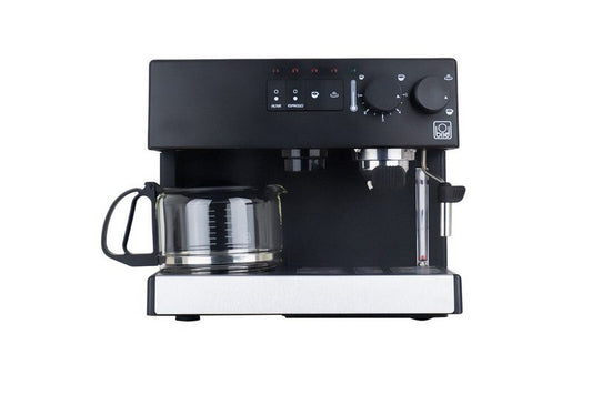 BRIEL Siebträger-/Filterkaffeemaschine DUO-Kaffeecenter ED132A Papierfilter 1x4 Aqua-Stop System mit Anti-Drip 20 bar Pumpe DUO System für Filterkaffee und Espresso BRITA Wasserfilter