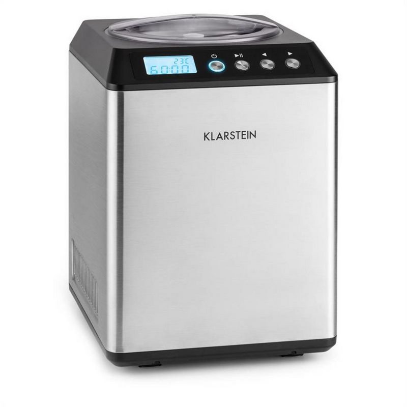 Klarstein Eismaschine Vanilly Sky Family Eiscremebereiter Frozen Yoghurt 250W 25l silber 2.5 l 250 W