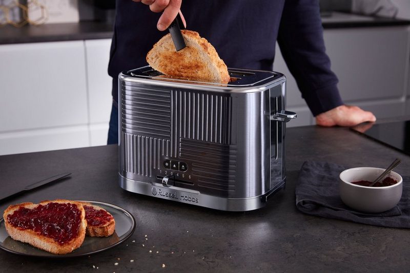 RUSSELL HOBBS Toaster Geo Steel 25250-56 2 kurze Schlitze 1640 W