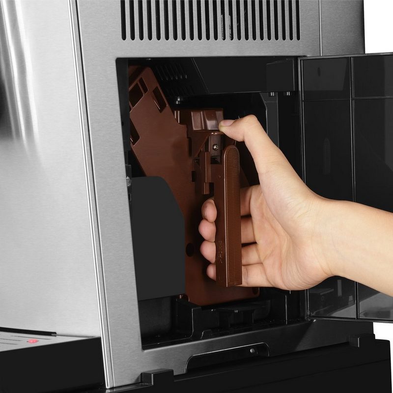 Acopino Kaffeevollautomat Modena ONE Touch Kaffeevollautomat in Edelstahl schwarz Cappuccino und Latte macchiato auf Knopfdruck