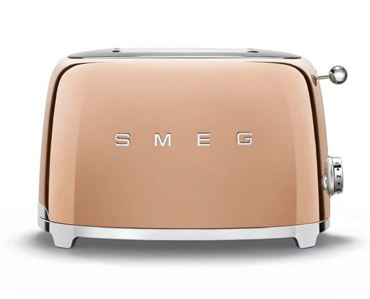 Smeg Toaster SMEG Toaster 2-Schlitz-2-Scheiben-Toaster Kompakt Auswahl Farbe TSF01 Auswahl: Roségold TSF01RGEU