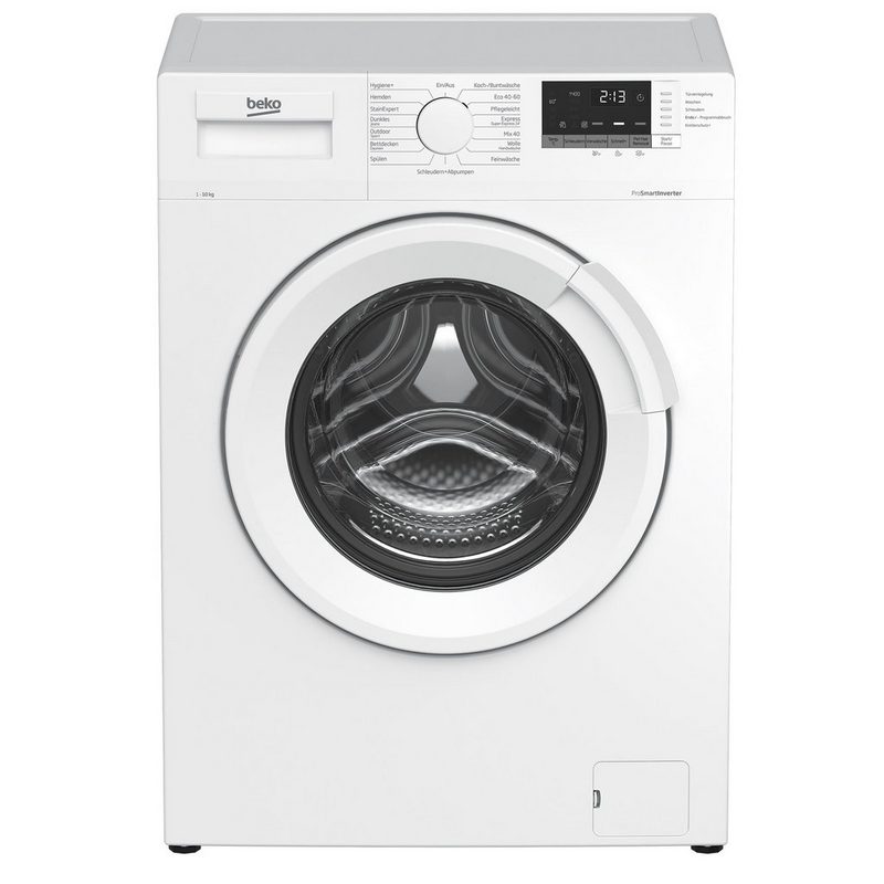 BEKO Waschmaschine WMB101434LP1 10 kg 1400 U/min AddXtra Nachlegefunktion Watersafe+ Digitales Display Aquawave-Schontrommel