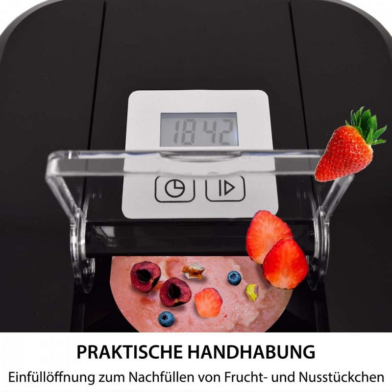 Syntrox Germany Eismaschine Syntrox Eismaschine Edelstahl Digital mit Timer Frozen Joghurt Maschine