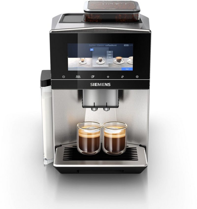 SIEMENS Kaffeevollautomat EQ900 TQ903D43 Home Connect App baristaMode superSilent 68” Full-Touch-Display