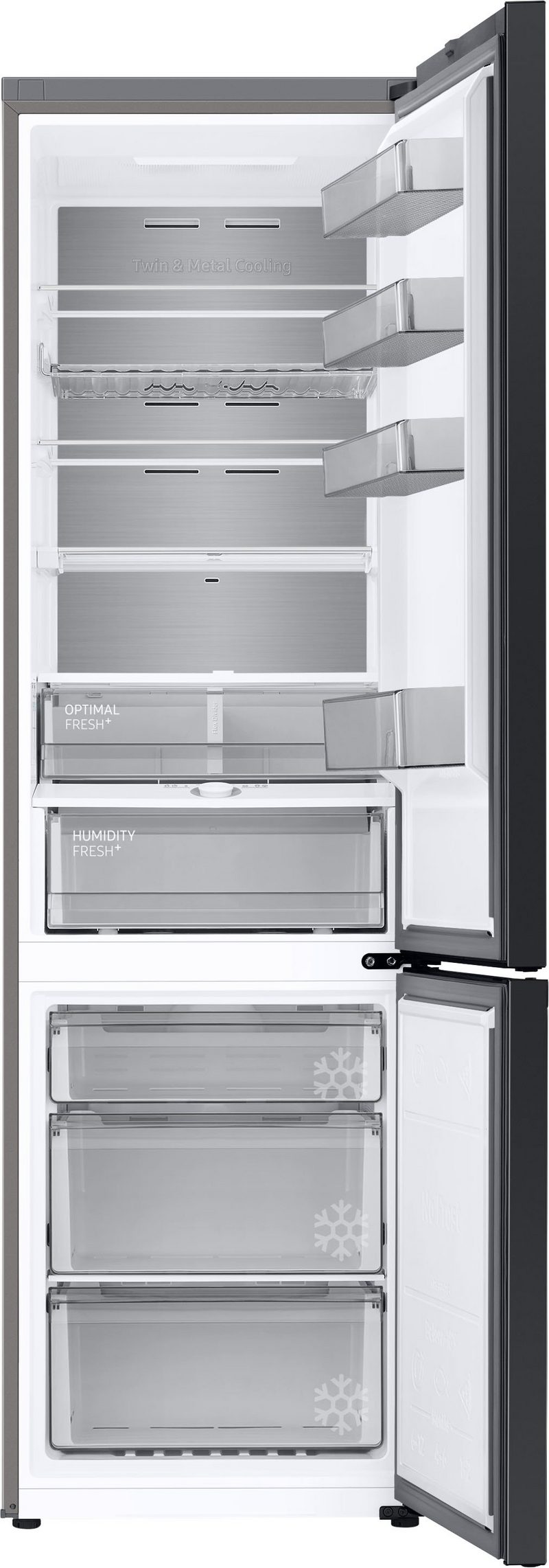 Samsung Kühl-/Gefrierkombination Bespoke RL38A7B63B1 203 cm hoch 595 cm breit