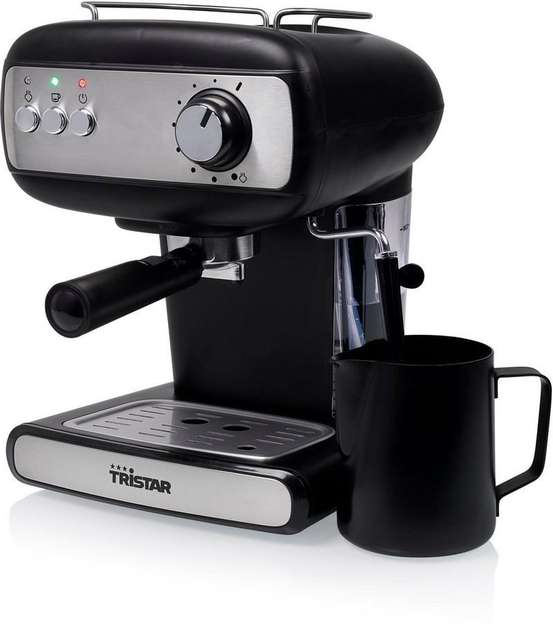 Tristar Espressomaschine CM-2276-DE mit Tassenwärmer und Milchschaum-Düse 20-bar