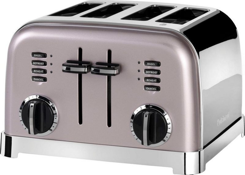 Cuisinart Toaster CPT180PIE für 4 Scheiben 1800 W extra breite Toastschlitze Retro Design