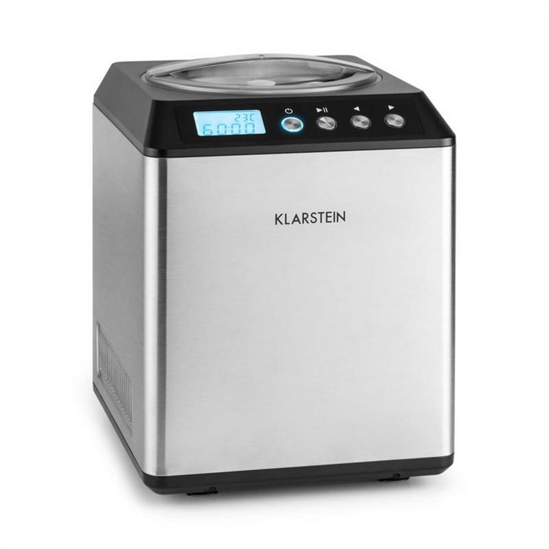 Klarstein Eismaschine Vanilla Sky Eiscreme-Maschine Kompressor 2l 180W Edelstahl silber 2 l 180 W