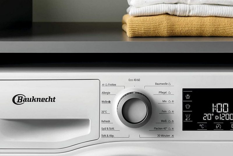 BAUKNECHT Waschmaschine Elite WM Elite 816 C 800 kg 1600 U/min Active Care Color+ / Flecken 40° / Steam Hygiene mit Antivirus / Steam Refresh / Stop&Add Nachlegefunktion / Mengenautomatik / Frontlader / Kindersicherung / Mehrfachwasserschutz / Kurz 30