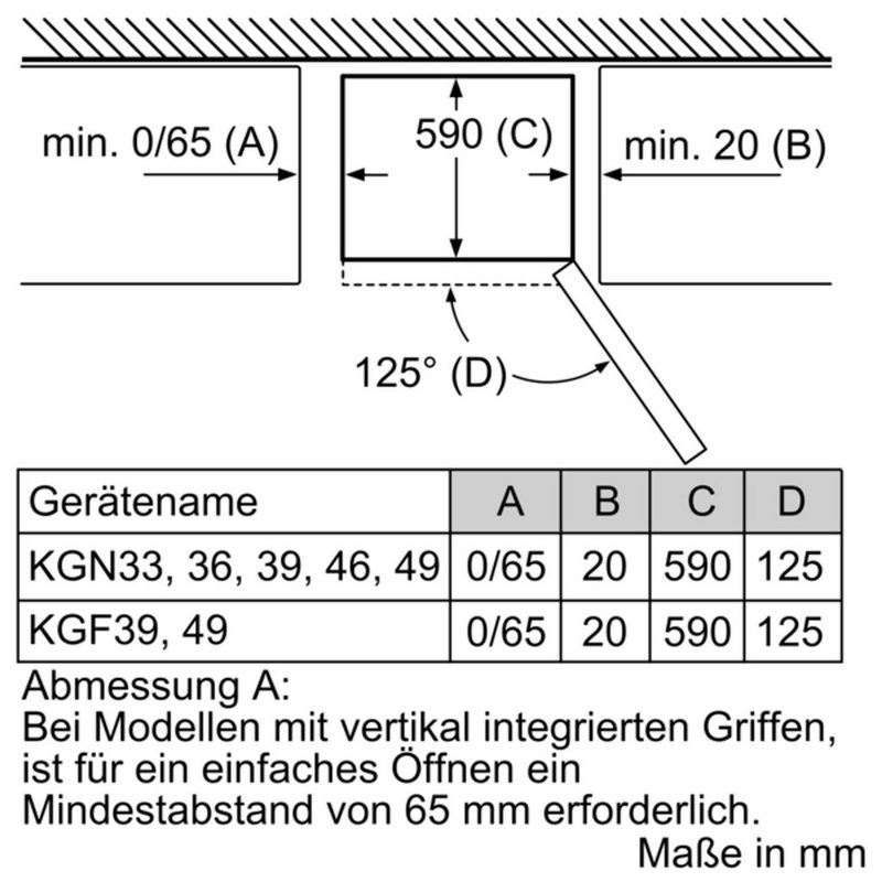 BOSCH Kühl-/Gefrierkombination KGF39PIDP 203 cm hoch 60 cm breit EasyAccess Shelf / SuperGefrieren / Perfect Fit / VitaFresh pro