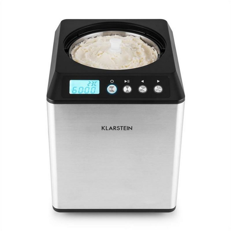 Klarstein Eismaschine Vanilly Sky Family Eiscremebereiter Frozen Yoghurt 250W 25l silber 2.5 l 250 W