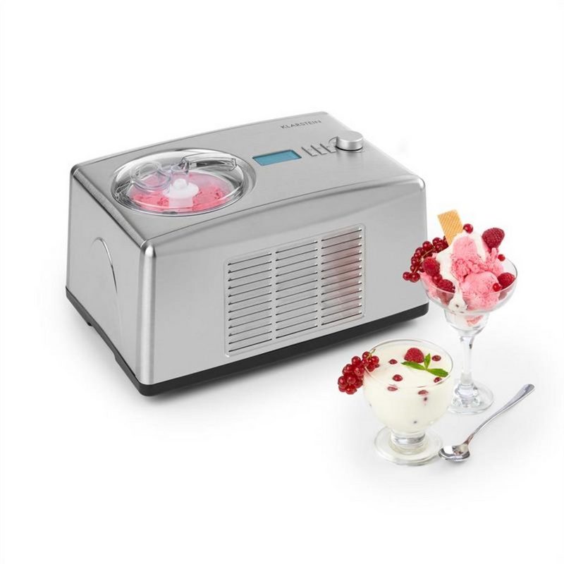 Klarstein Eismaschine Yo & Yummy 2-in-1 Eiscremebereiter & Yoghurt Maker 150W 15l Edelstahl 1.5 l 150 W