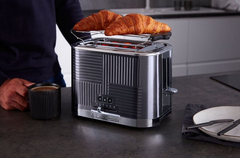 RUSSELL HOBBS Toaster Geo Steel 25250-56 2 kurze Schlitze 1640 W