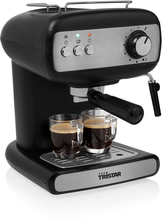 Tristar Espressomaschine CM-2276-DE mit Tassenwärmer und Milchschaum-Düse 20-bar