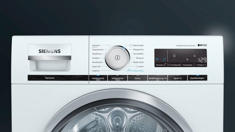 SIEMENS Wärmepumpentrockner iQ700 WT47XM40 8 kg mit intelligentCleaning System